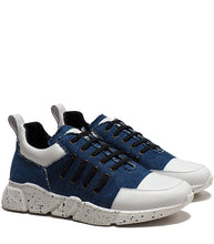 Load image into Gallery viewer, Running in Denim and White Leather
