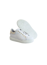Load image into Gallery viewer, Low-Top Sneakers in Calf Leather with Gold Studs
