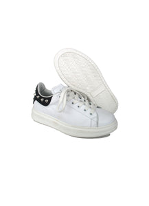Low-Top Sneakers in Calf Leather with Studs