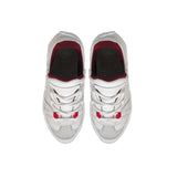 Low-Top Sneakers in White Calfskin and Fabric Leather