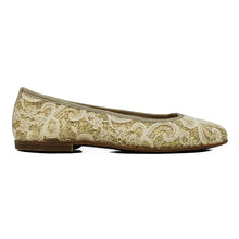 Load image into Gallery viewer, Ballerinas in elegant golden fabric
