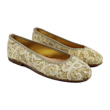 Load image into Gallery viewer, Ballerinas in elegant golden fabric
