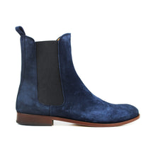 Load image into Gallery viewer, Chelsea boot in navy velour
