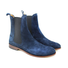 Load image into Gallery viewer, Chelsea boot in navy velour
