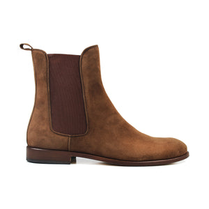 Chelsea boot in brown velour