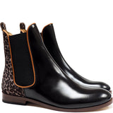Chelsea Boots in Animalier Pony Leather and Black Calfskin Leather