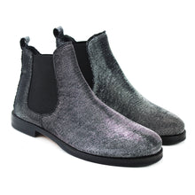 Load image into Gallery viewer, Chelsea Boots in Metallic effect fabric
