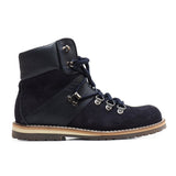 Boots in Blue Calfskin and Suede Leather