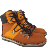 Boots in Tan Calfskin and Suede Leather