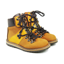 Load image into Gallery viewer, Mountain boots in yellow color blocks
