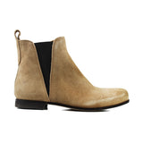 Ankle Boots in Taupe Suede Leather