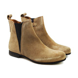 Ankle Boots in Taupe Suede Leather