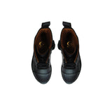 Boots in Blue Tartan Fabric Leather