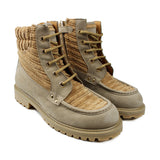 Mountain Boots in Beige Nubuk and Velvet Leather
