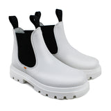 Full-white Chelsea boots in Calfskin Leather
