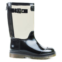 Load image into Gallery viewer, Boots in black calf and transparent PVC details
