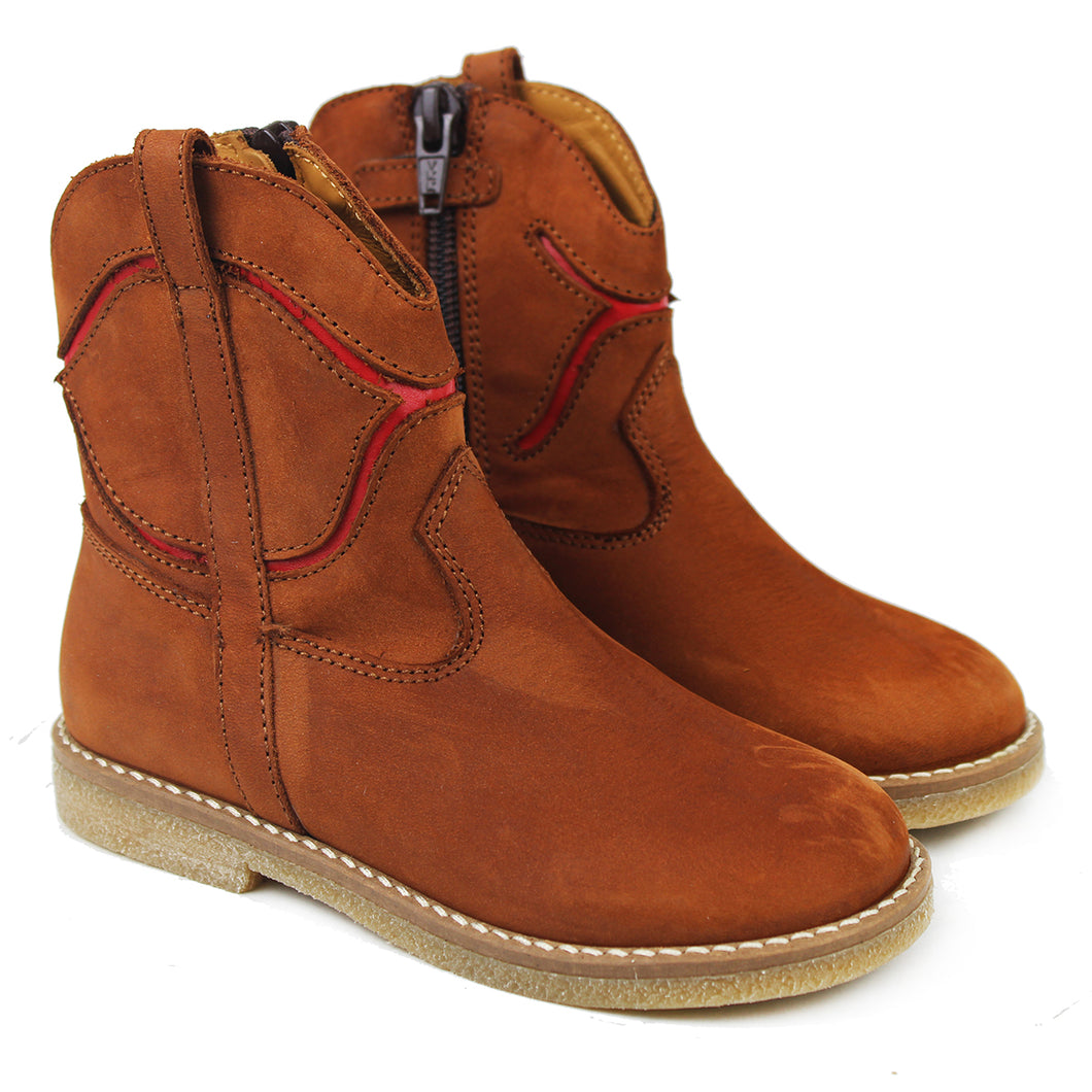 Toddler Ankle Boots in Tobacco Nubuk