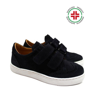 Blue & white suede sneakers