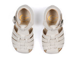 Sandals in light calf leather