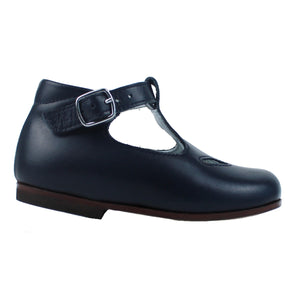 Navy toddler vintage sandal with buckle