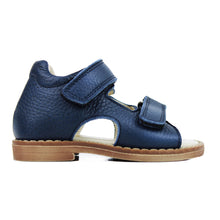 Load image into Gallery viewer, Toddler sandals in navy elk leather
