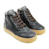 Sneaker alta primi passi in pelle