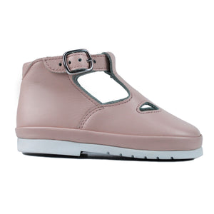 Pink toddler shoes with rubber sole