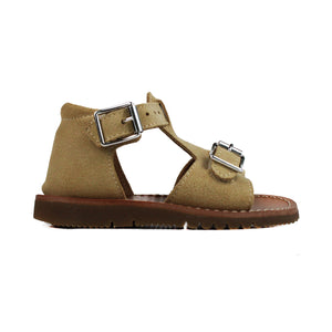 Toddler sandals beige with double buckle