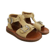 Load image into Gallery viewer, Toddler sandals beige with double buckle
