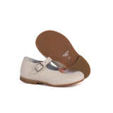 First-step Ballerinas in Beige Calfskin Leather with Strap