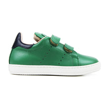 Load image into Gallery viewer, Toddler sneaker in green calf and black details
