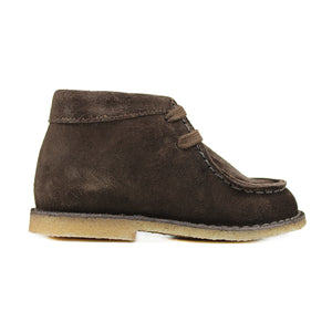 Toddler hi-top shoes in dark brown suede