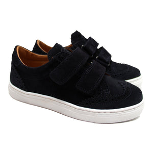 Blue & white suede sneakers